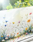 Bedruckte Fensterfolie Sichtschutzfolie Blumenmotiv