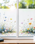 Bedruckte Fensterfolie Sichtschutzfolie Blumenmotiv