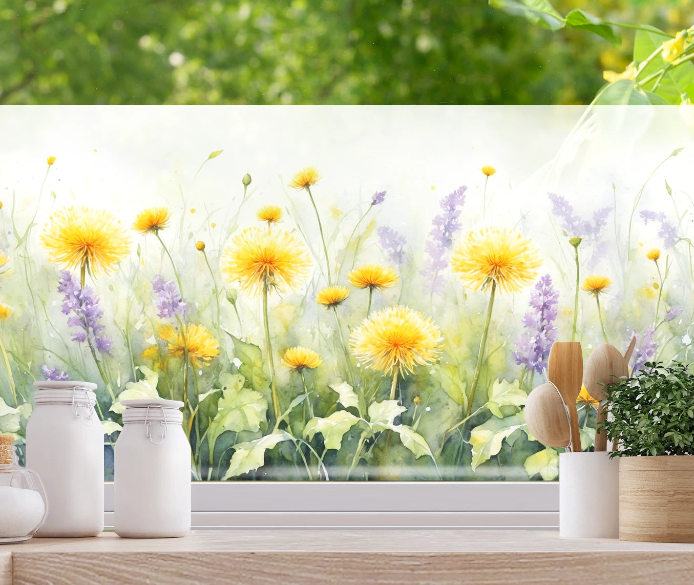 Sichtschutzfolie Motiv Pusteblume G823