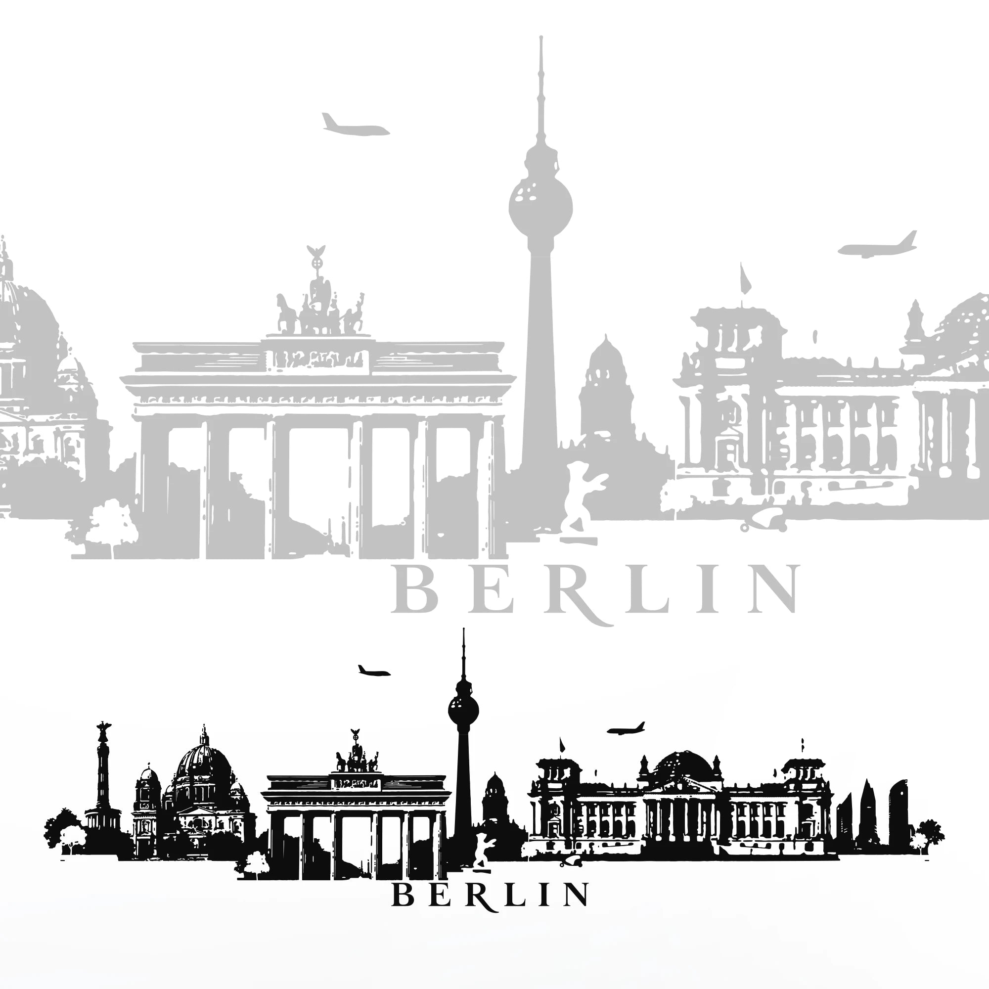 Wandtattoo Skyline Berlin Aufkleber w115