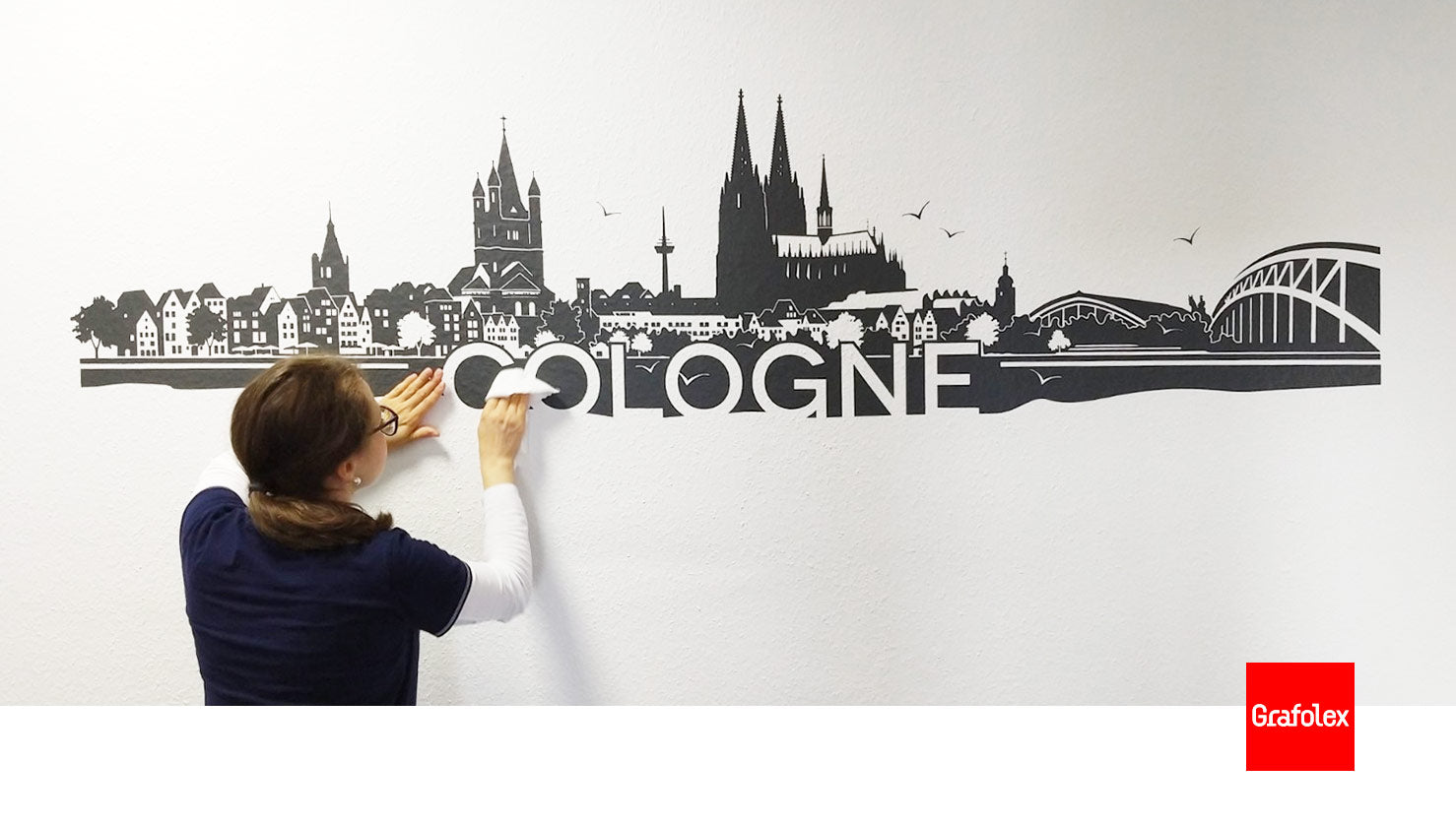 Wandtattoo Skyline Köln w108