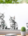 Bedruckte Fensterfolie Sichtschutzfolie Katzen