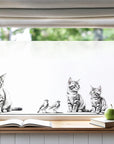 Bedruckte Sichtschutzfolie Katzen