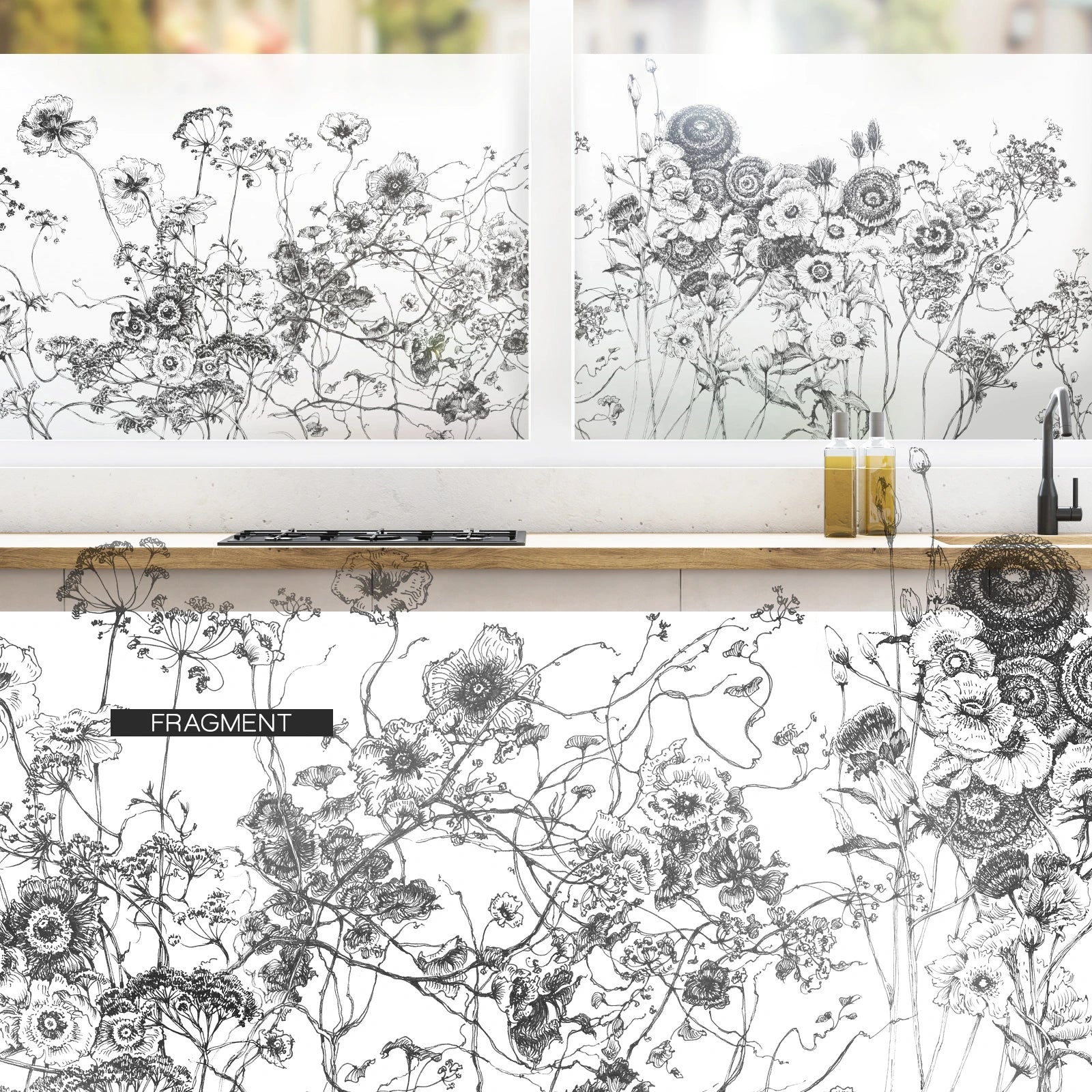 Bedruckte Fensterfolie Motiv Blume G811