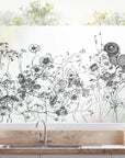 Fensterfolie bedrucktes Motiv blume