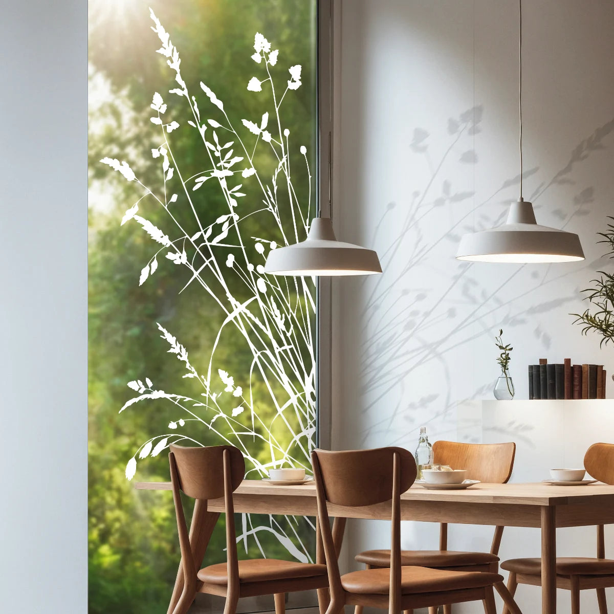 Glasdekorfolie für Glastüren. Kreative Durchlaufschutz "Gras" Z533