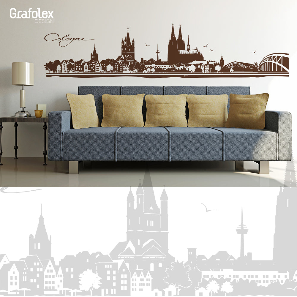 Wandtattoo Skyline Köln w106