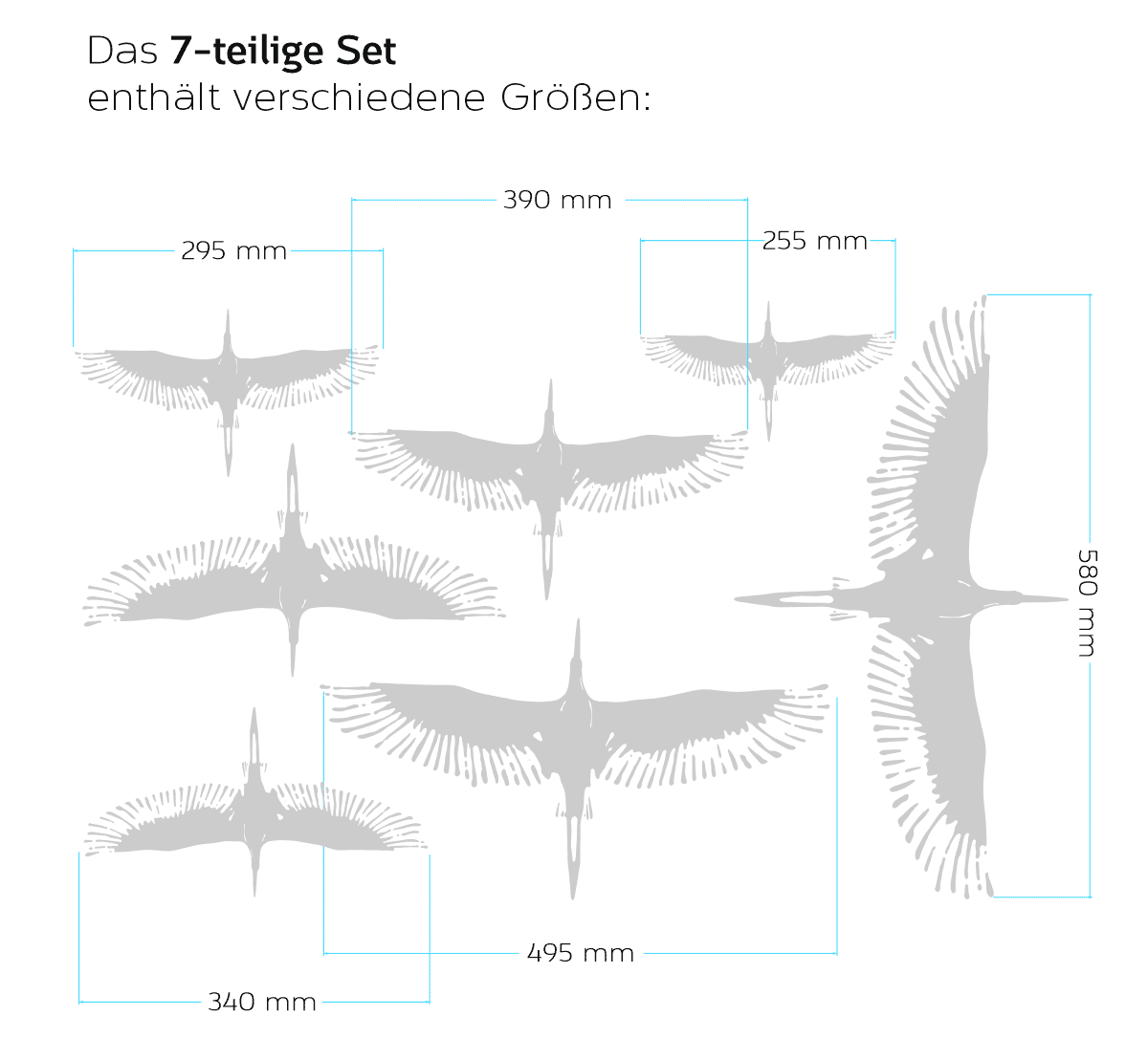Vogelschutzfolie 7er Set "Störche"