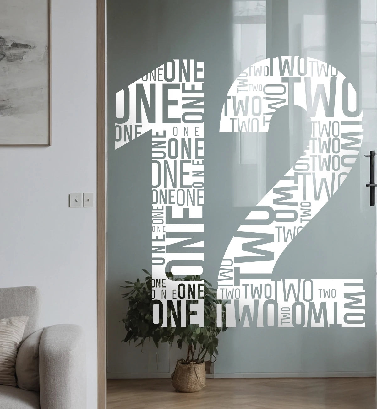 grasses. Modern privacy film. Window film sandblasted look G414 +