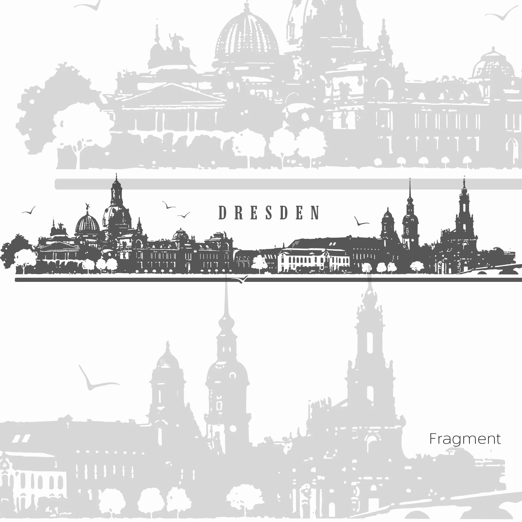 Wandtattoo Skyline Dresden Aufkleber w114