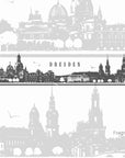 Wandtattoo Skyline Dresden Aufkleber w114