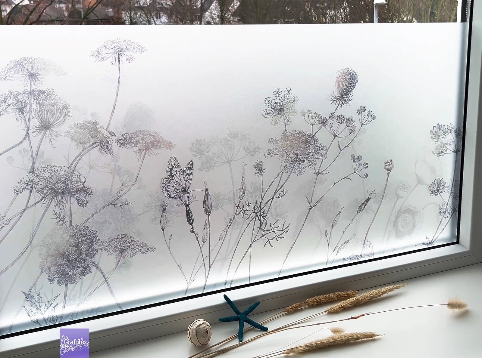 FensterfolieBedruckte Folie für Fenster Wiese G806