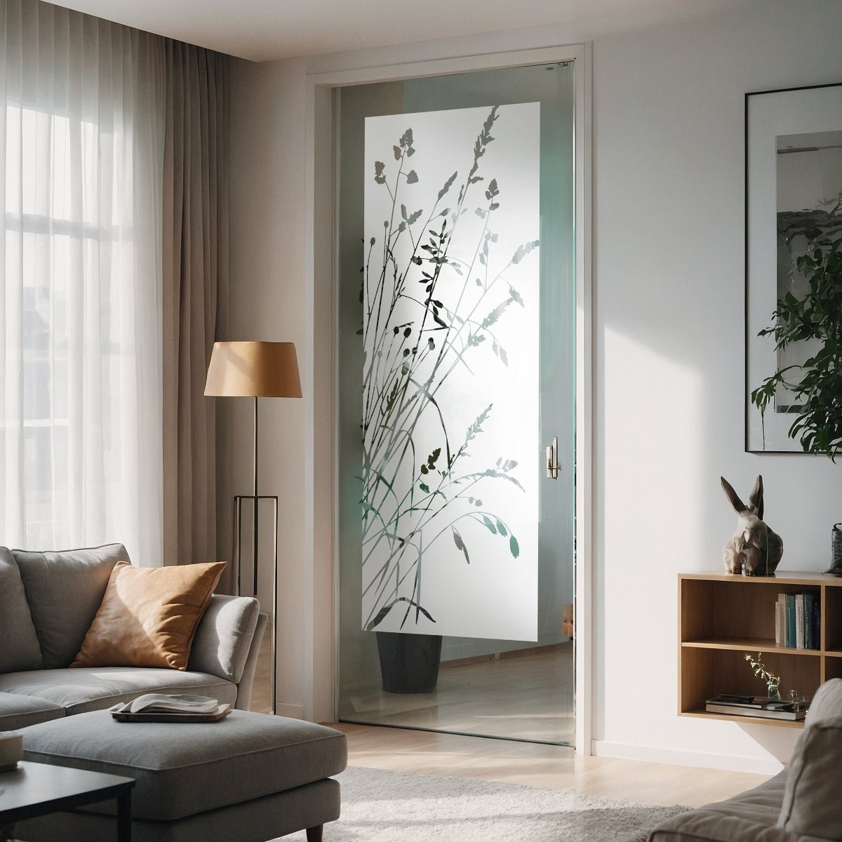 GlasdekorfolieGlasdekorfolie Glastürfolie "Gartengräser". Motiv G534