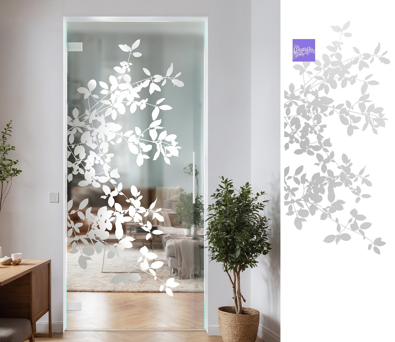 Premium Klebefolie für Glastüren. Handgefertigt – Grafolex