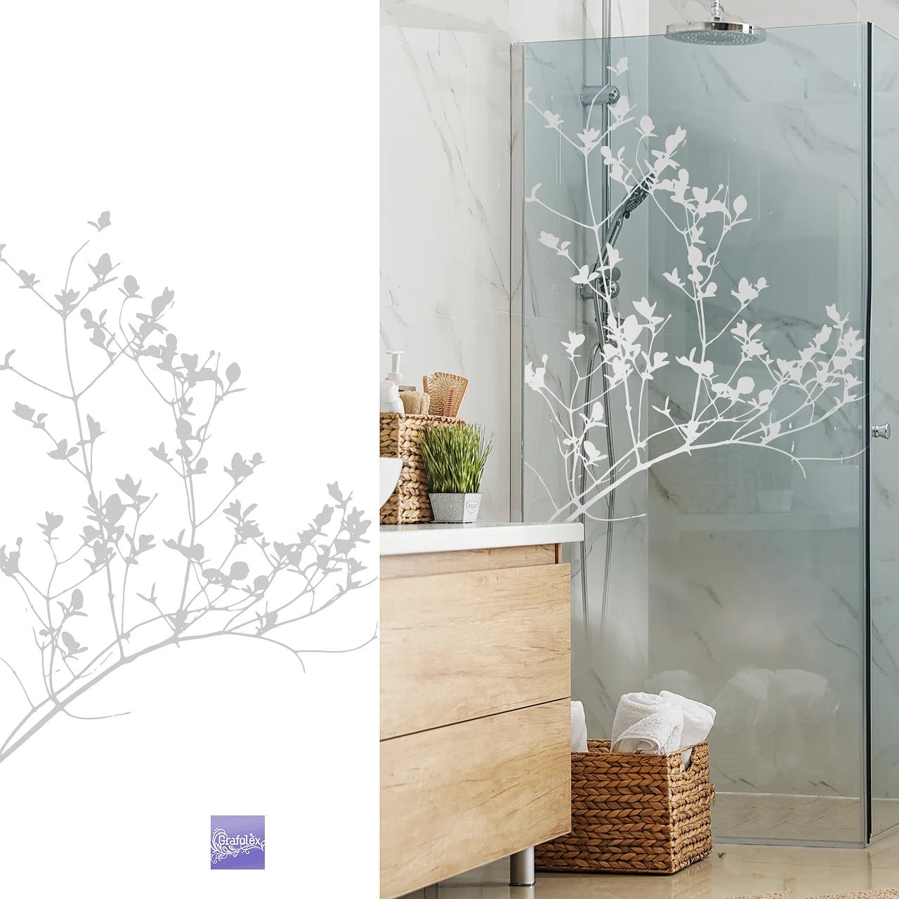 GlasdekorfolieGlasdekorfolie. Motiv Ast G510