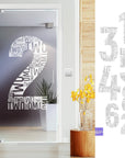 GlasdekorfolieGlastür - Ziffern: Kreative Kennzeichnung mit Stil