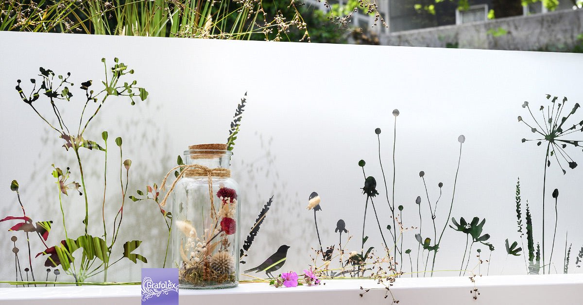 Fensterfolie Wildblumen & Gräser