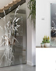 Glastrennwand Büro und Haus Motiv "Heimgräser" G526