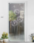 Glastrennwand Glasdekor Durchlaufschutz Pusteblume