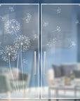Glasdekorfolie Pusteblume mit fliegenden Samen