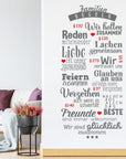 WandtattooWandtattoo Familienregeln. Motiv ws27