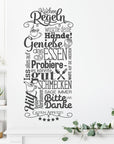 WandtattooWandtattoo Küchenregeln. Motiv ws22