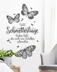 WandtattooWandtattoo Spruch. Wer Schmetterlinge lachen hört... Motiv ws24