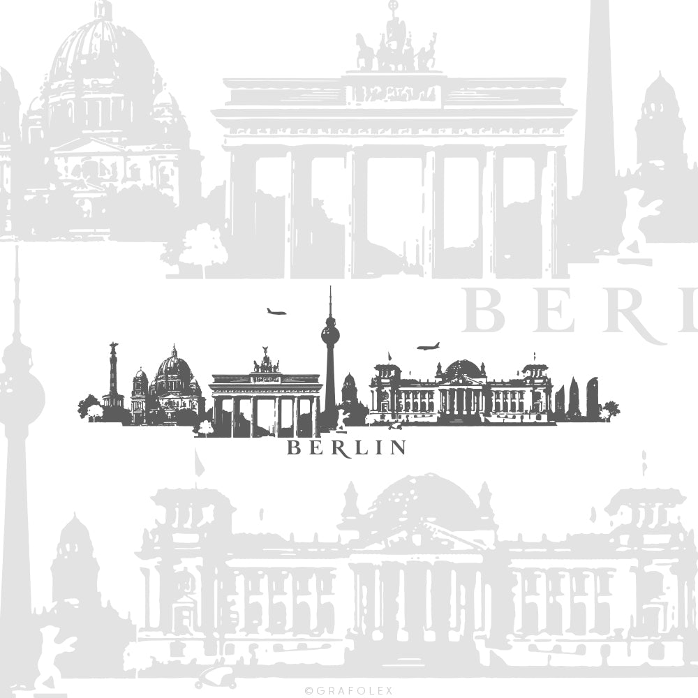 Wandtattoo Skyline Berlin Aufkleber w115