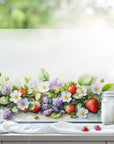Bedruckte Sichtschutzfolie Motiv Erdbeeren G825