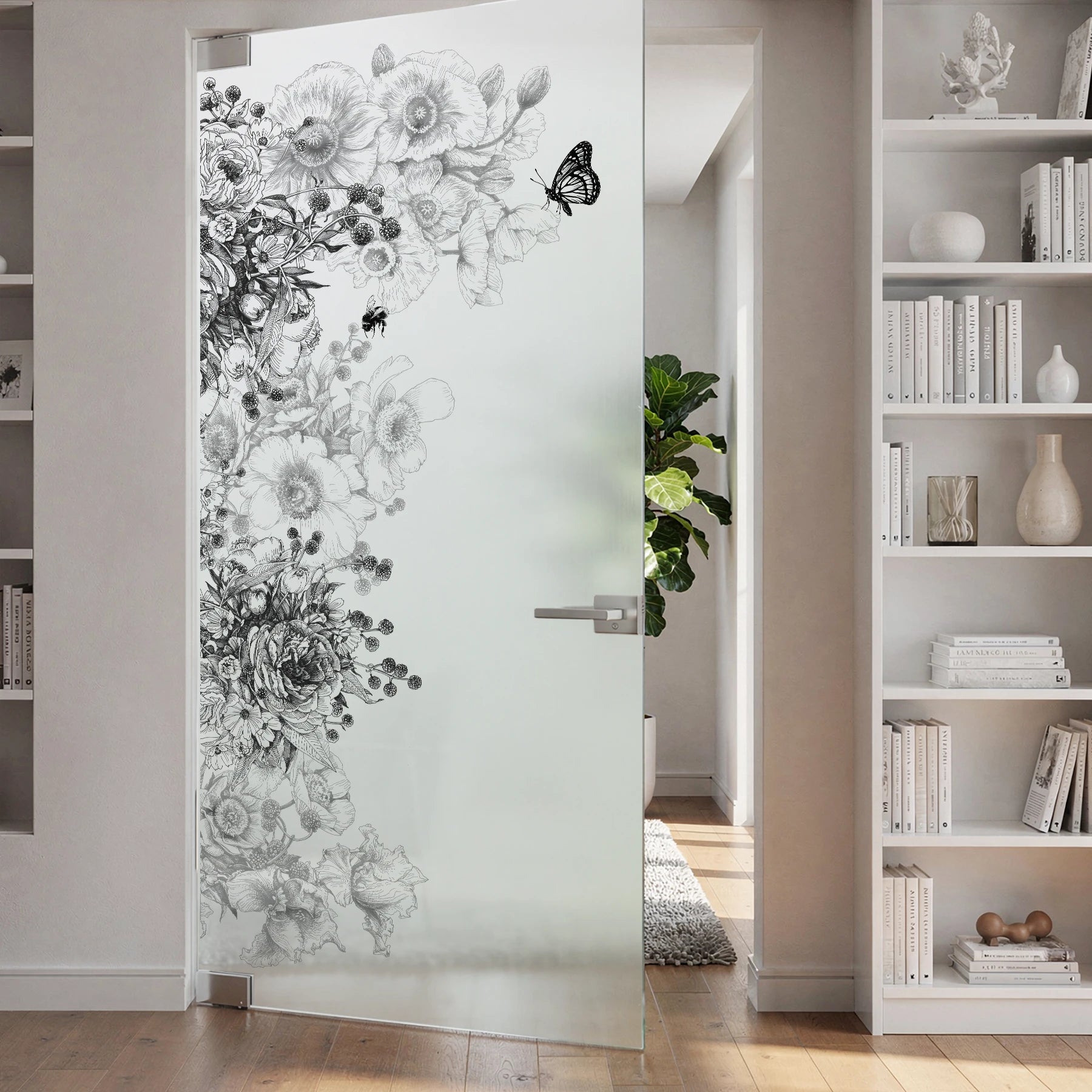 Sichtschutzfoie bedruckte Glastürfolie