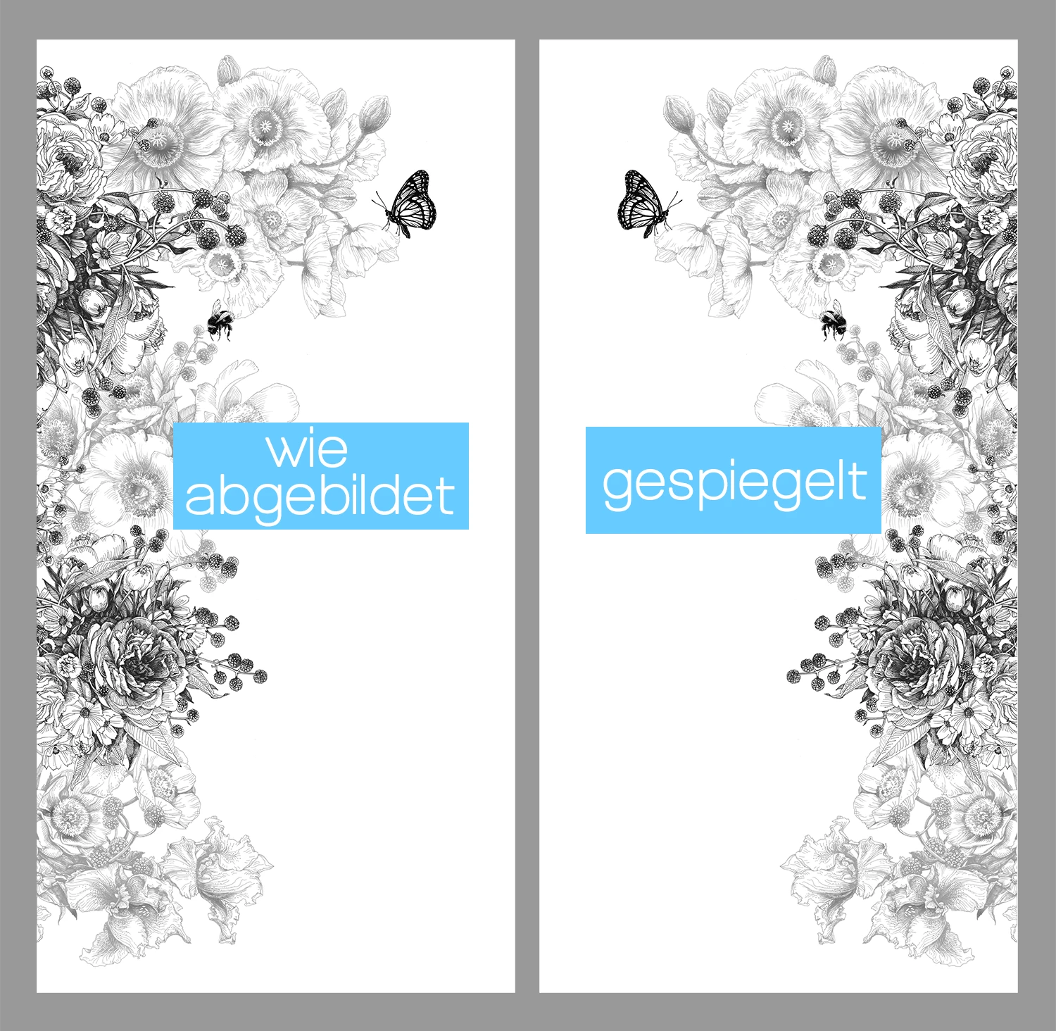 Bedruckte Sichtschutzfolie Blumenmotiv G833