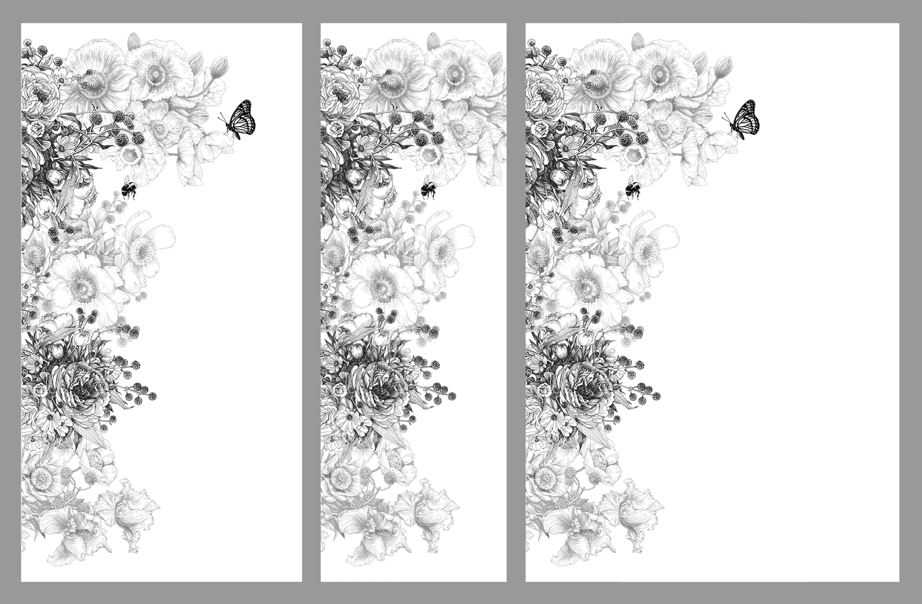 Bedruckte Sichtschutzfolie Blumenmotiv G833