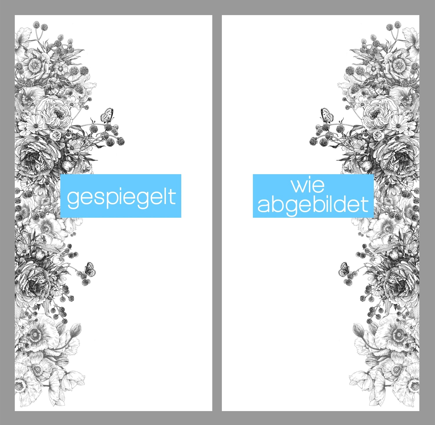 Bedruckte Sichtschutzfolie Blumenmotiv G834
