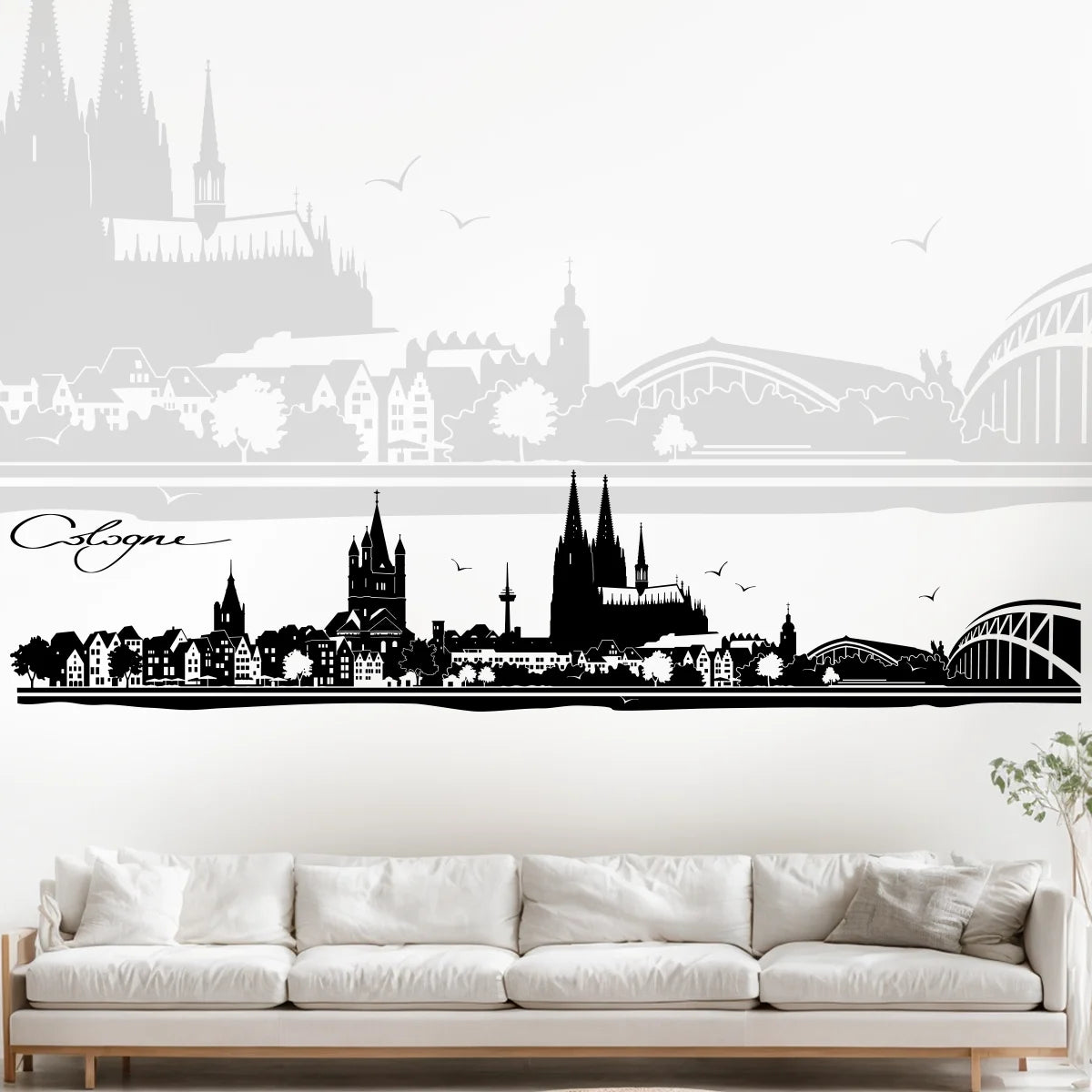 Wandtattoo Wandsticker Köln Skyline