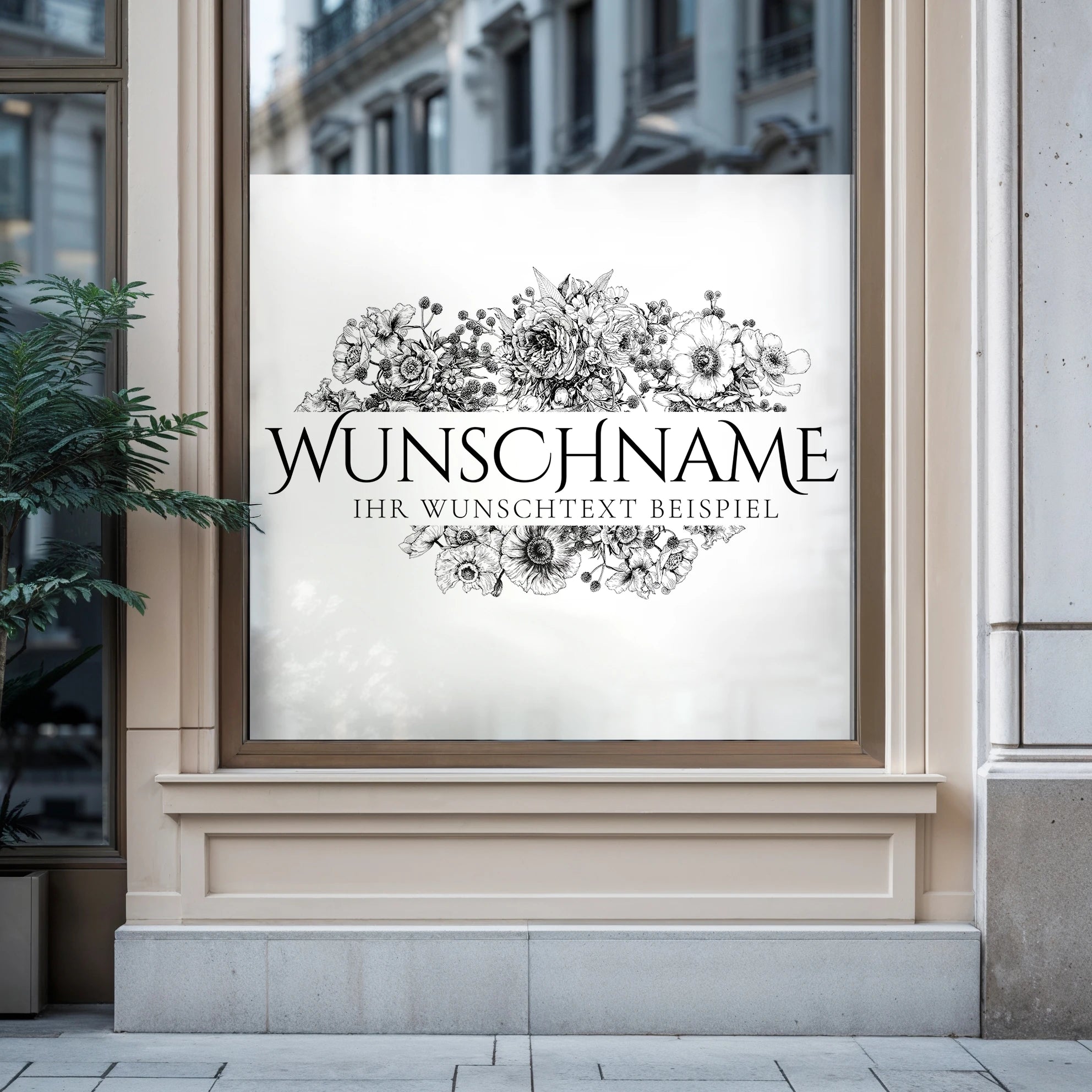 Sichtschutzfolie Glastürfolie Fensterfolie mit Wunschname