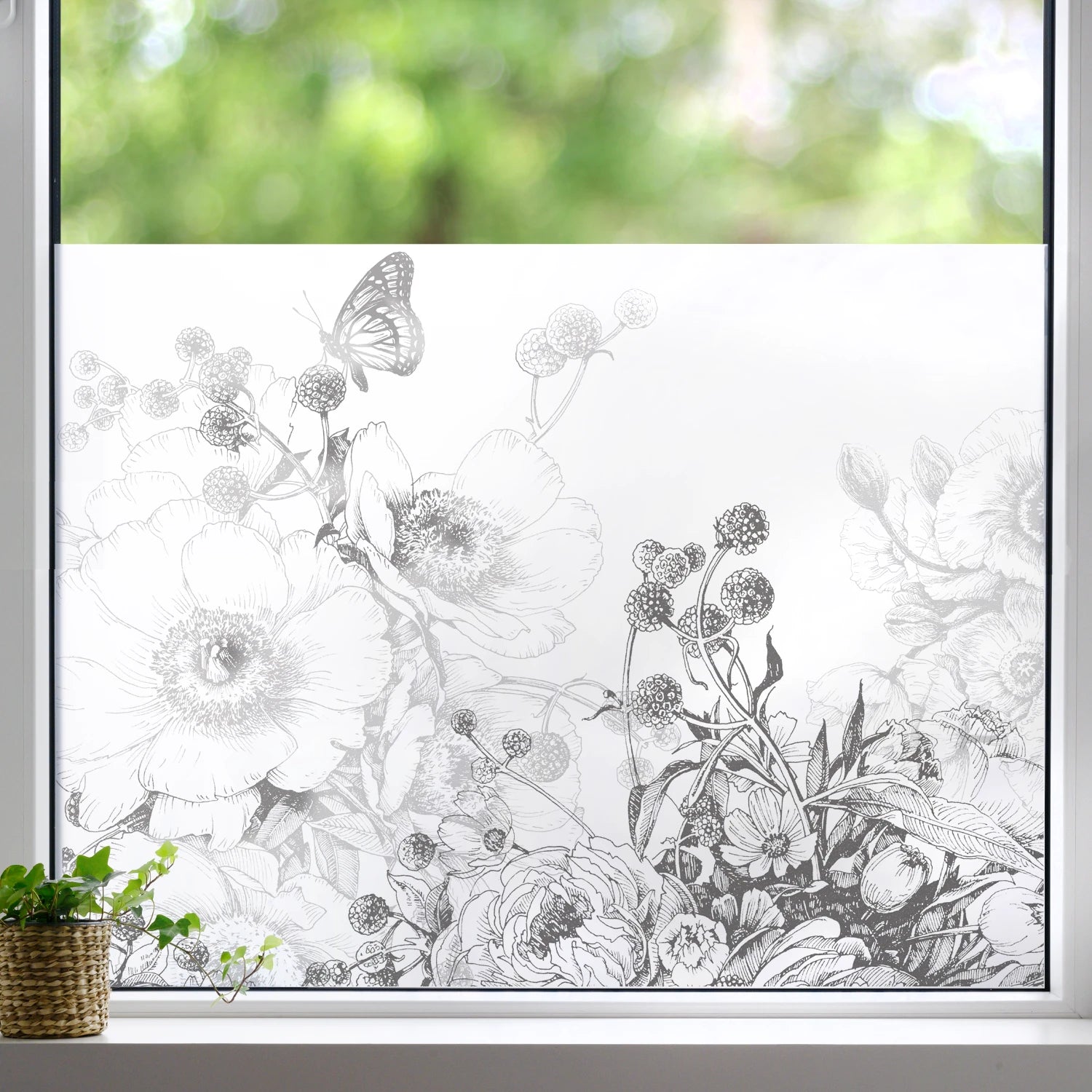 FensterfolieBedruckte Fensterfolie Motiv "Blumen" G803S
