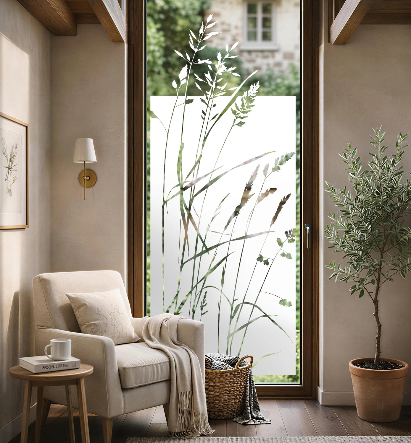 Sichtschutzfolie Fensterfolie "Wildgras im Wind" G549
