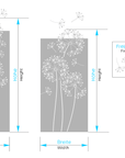 Sichtschutzfolie für bodentiefe Fenster. "Pusteblume" g517