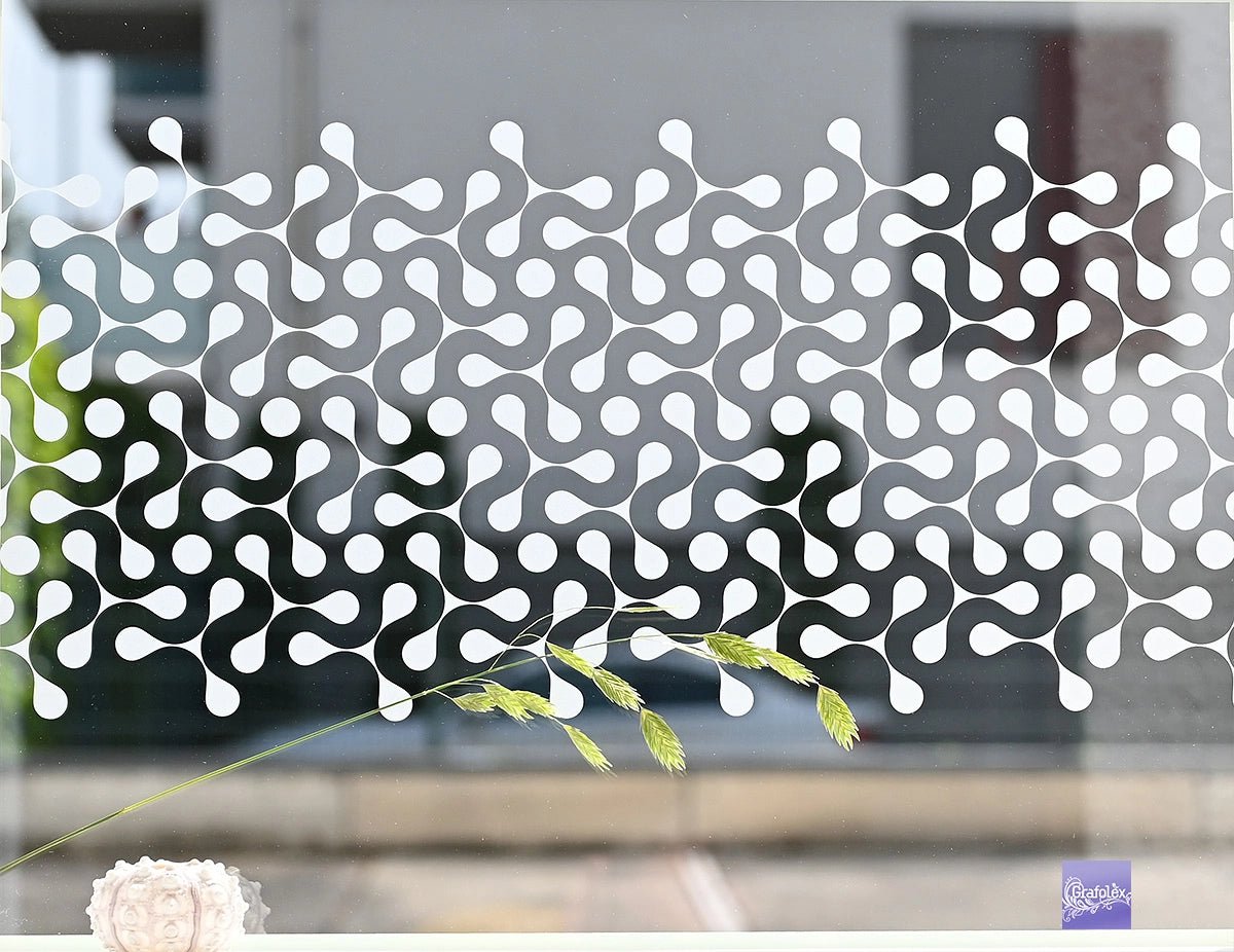 Fensterfolie geometrisches Muster für Wohnung und Büro – Grafolex