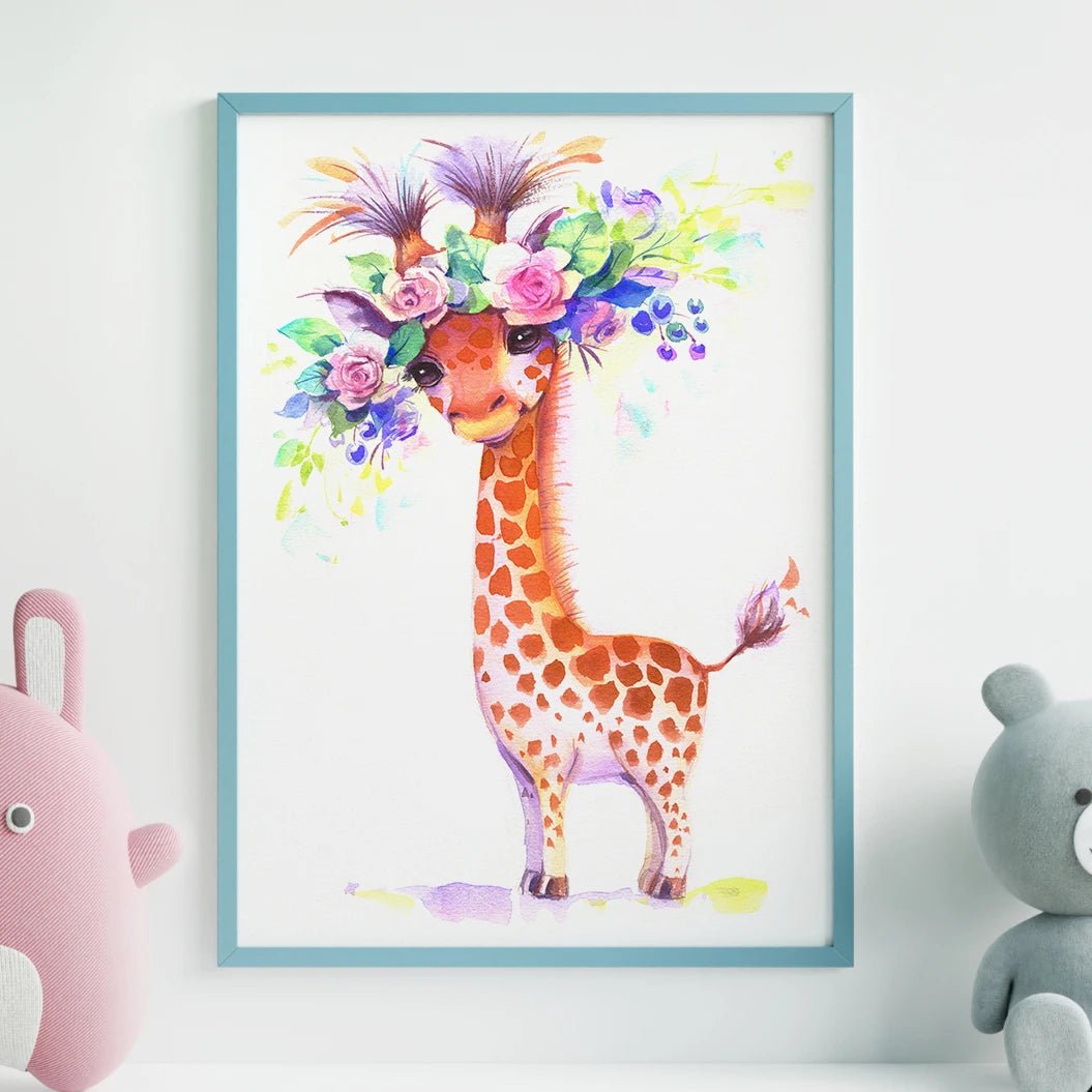 Poster für KinderzimmerGiraffe. Premium Poster für Kinderzimmer. Babyzimmer Deko A3, A4 Motiv P11
