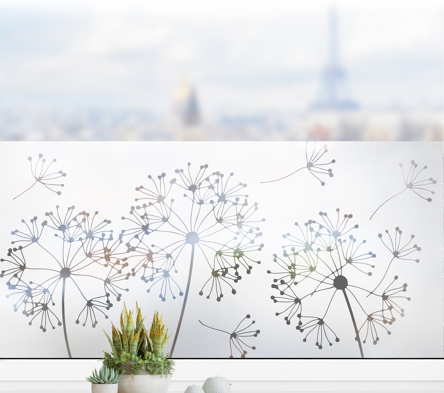  Fensterfolie mit ausgestanztem Motiv "Pusteblume" G417